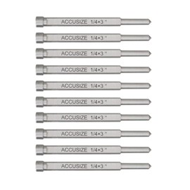 Accusize Industrial Tools 1/4" x 3" Pilot Pins for Annular Cutters, 10pcs/Pack, 0600-0070x10