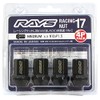 RAYS 17HEX Racing Nut Non-Piercing Type L35 4PC M12X1.5 BK