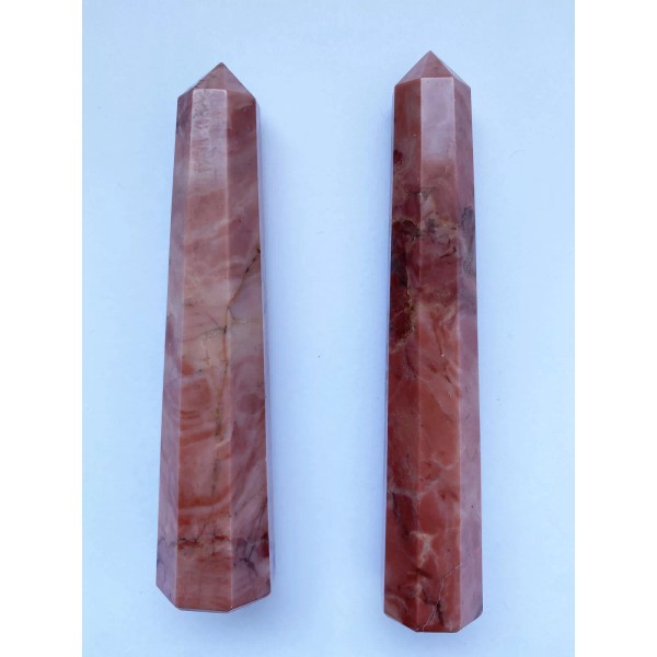 BEAUTY AGATE CRYSTALS Jumbo Red Aventurine Obelisk Tower Point