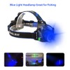 GaiGaiMall Blue LED Headlamp Flashlight Water Resistant Zoomable 3 Modes