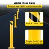 42 Inch Safety Bollard Post 5.5 Inch Diameter Yellow Steel