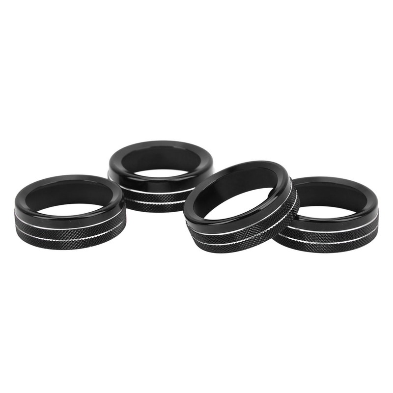 4pcs AC Switch Ring Aluminium Alloy Stylish Rustproof Center Console