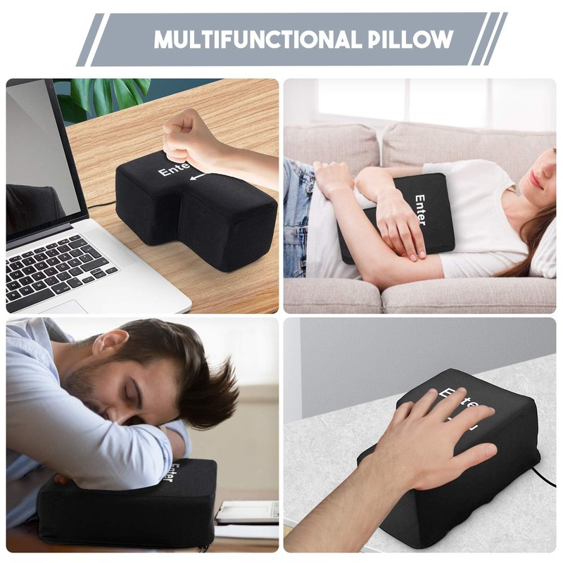 Enter Key Pillow USB Big Enter Key Cushion, Desktop Comfortable