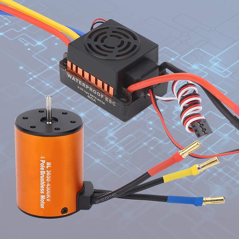 3650 4300KV Brushless Motor 60A ESC Upgrade Parts Accessory for