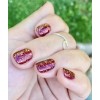 Color Street ALL FIRED UP Nail Polish Strips Red Glitter