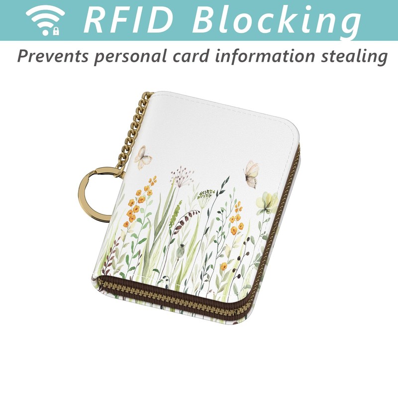 Tiexcnia RFID Credit Card Holder, Small Card Holder Wallet with
