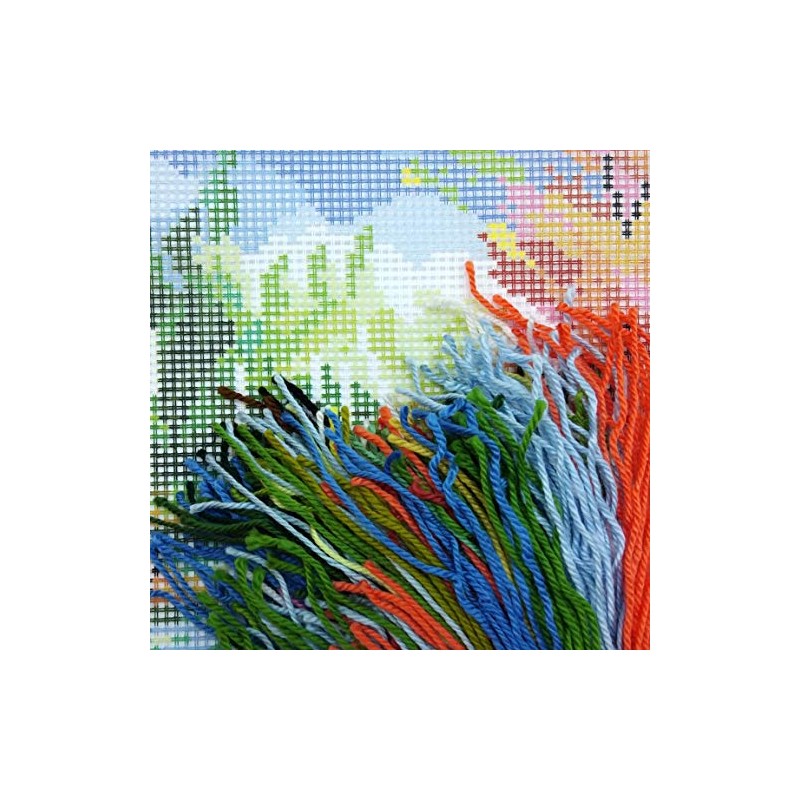 Brvsk Rubies of Autumn. Stamped Cross-Stitch Kit w/Printed Tapestry Canvas