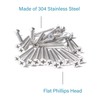 IMScrews 50pcs #8 x 1-1/2" (38mm) Stainless Flat Head Phillips