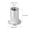 uxcell #8-32 Rivet Nuts Aluminium Alloy Knurled Flat Head Threaded