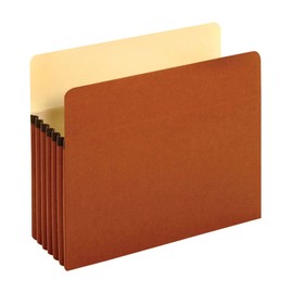 Pendaflex Expanding File Pockets, Letter Size, 5.25" Expansion, Reinforced with DuPont™ Tyvek® Material, Letter Size, Redrope, 10 Per Box (1534G-OX)