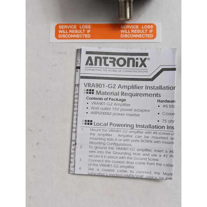 ANTRONIX VRA901-G2/ACP 1.2 GHz VoIP Residential Digital Coaxial Amplifier 9-Port