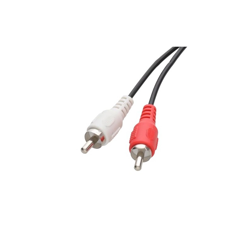 kenable Twin 6.35mm MONO Jack Plugs to RCA Phono Plugs