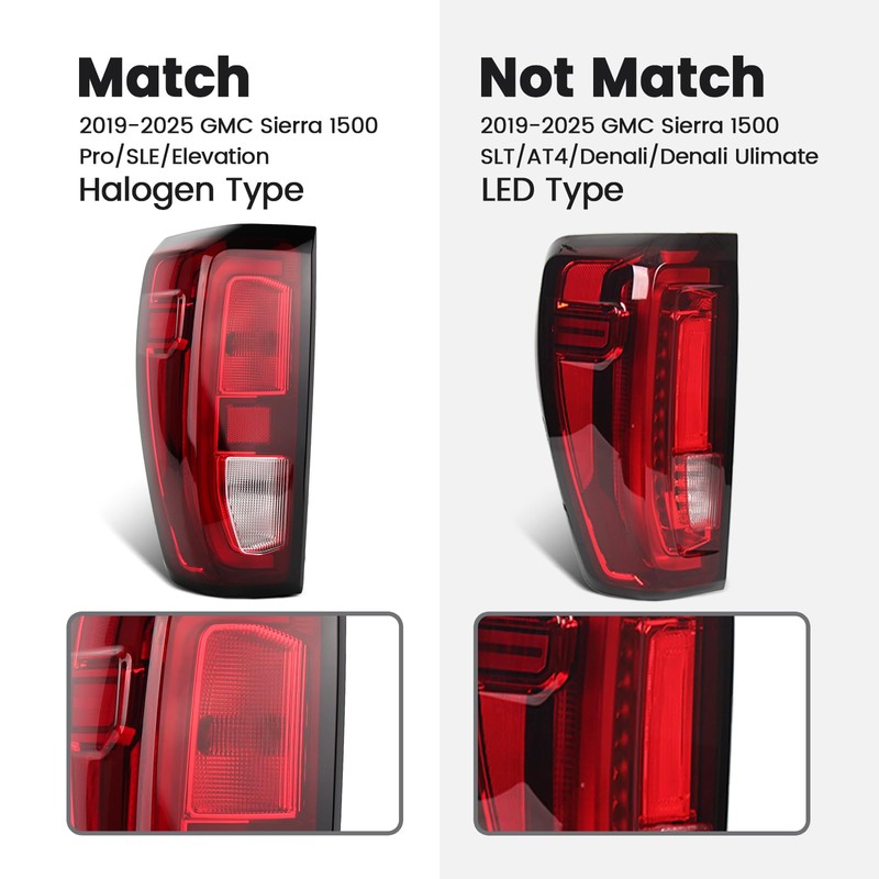 Tail Light Compatible with 2019 2020 2021 2022 2023 2024