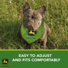 John Deere TIE Bandana for Dogs & Cats. Soft Mesh, Adjustable, Stretchable Pet Bandana Easily Tie Around Dog’s Neck for Easy Wear. Size: Small-Medium.