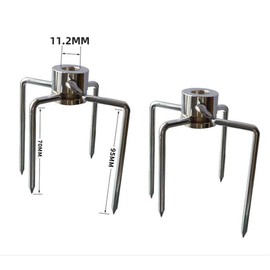 2-Pack Universal 304 Stainless Steel BBQ Meat Fork, Round Spit Rods, Rotisserie Accessories