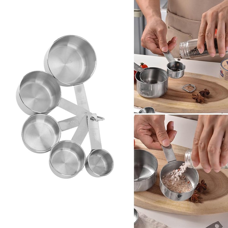 Measuring Spoon Set, Stainless Steel Dosing Spoon, Teaspoon, Measuring Cup