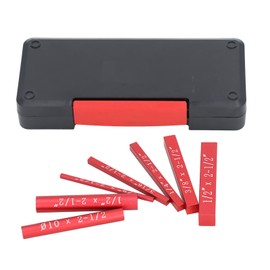7PCS Setup Blocks Gauge Aluminum Alloy Black Anodized Suface Woodworking Tool for Measurement Red