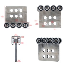 Fuperoo 8 Wheel Trolley Assembly Rollers.Eight Bearing Trolley Assembly.The top of The Trolley has Room for Set Screws, Allowing The use of a 1-5/8" high Strut Channelor Higher Metal Strut Channel.