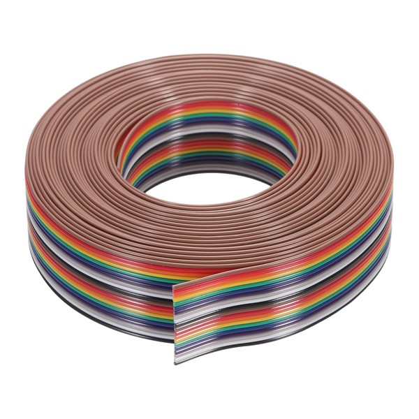 MECCANIXITY 1 Pcs 20 Pin Flat Rainbow Ribbon Cable 20
