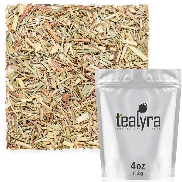 Tealyra - Pure Lemongrass - Loose Leaf Herbal Tea - Wellness Healthy Herb Tea - Caffeine-Free - Organically Grown - 112g (4-ounce)