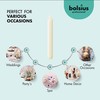 BOLSIUS Ivory Household Candles Bulk Pack 45 Count - Unscented