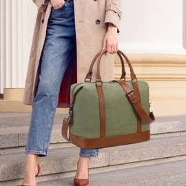 Bluboon Women Ladies Weekender Bag Overnight Carry-on Tote Duffel in Trolley Handle