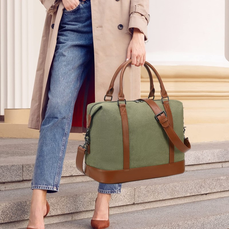 Bluboon Women Ladies Weekender Bag Overnight Carry-on Tote Duffel in