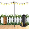 EUIJOIP 10 FT String Light Poles Heavy Duty (1 Pack)
