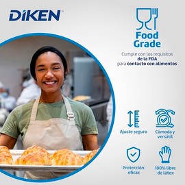 DIKEN Paquete de 12 Red Para Cabello, Negro - Grado Alimenticio, Malla Elástica Ajustable. Protector para Pelo de Uso Rudo