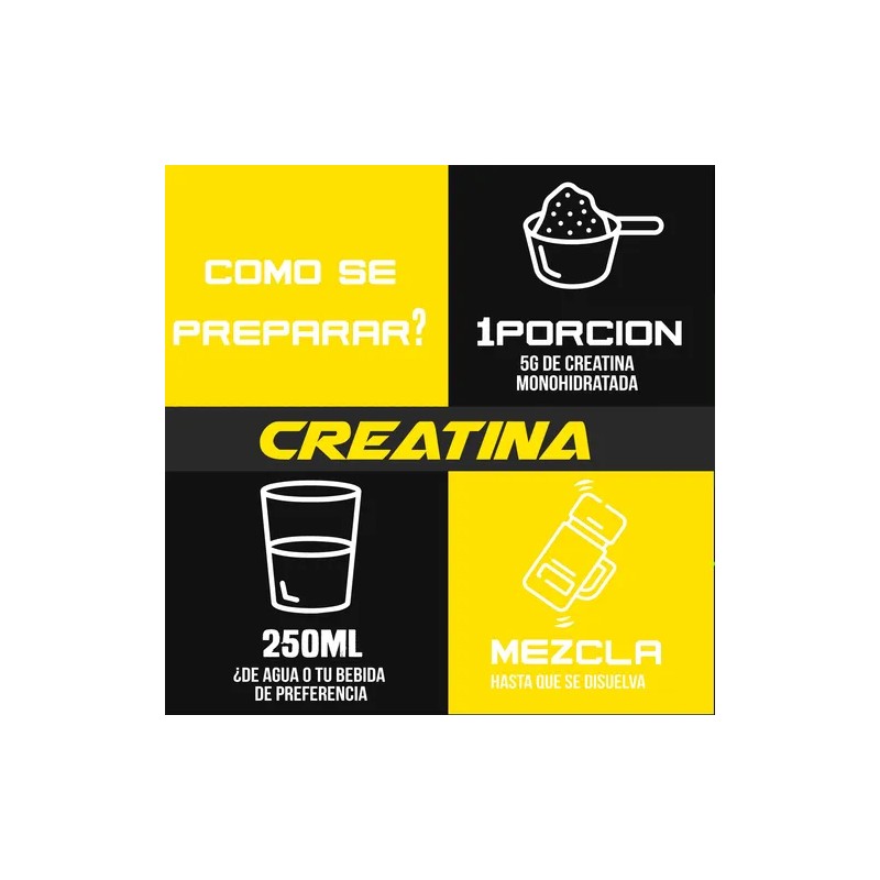 Creatina Monohidratada Big Protein 1kg Bolsa 200 Servicios