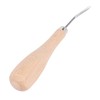 Qcwwy Curved Seam Awl with Wooden Handle for Leather Punch