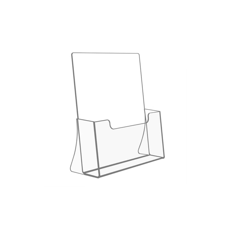 NIUBEE - Soporte acrílico para folletos (2,5 pulgadas) de ancho