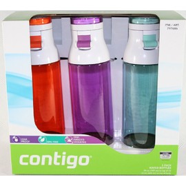Contigo 3 Pack 24 oz Water Bottles (Tangerine/Radiant Orange/Grayed Jade