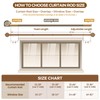 KAMANINA Bronze Curtain Rod 32 to 58 Inch(2.6-4.8ft), Adjustable Curtain
