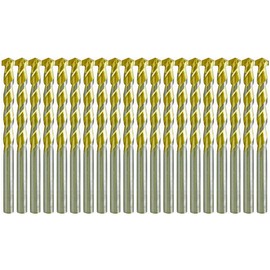 Masonry Concrete Drill Bit Set 3/16 in. Carbide Tip Golden Flute Drill Concrete Rock-20Pcs