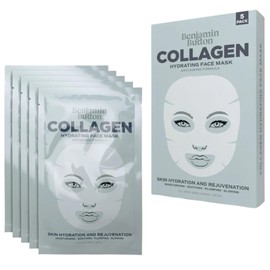 Collagen Hydrating Face Mask – Moisturizing, Rejuvenating, Plumping Collagen Sheet Mask – Deep Hydration Mask for Skincare, Facial Mask for all type of Skin, Pack of 5