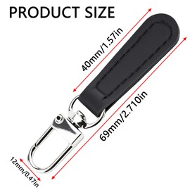 8 PCS Zipper Pull Replacement Leather Handle for Backpacks, Suitcases, Luggage, Purses – Detachable Zipper Repair Tabs, Easy Installation, Durable Zinc Alloy & Leather