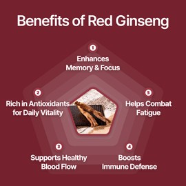CARE U Red Ginseng Extract Sachets– On-The-Go Energy Boost–Non-GMO, Soy-Free, Caffeine-Free, Gluten-Free, Sugar-Free –8mg Ginsenosides per Sachet –6-Year Root Extract–No Additives (30)