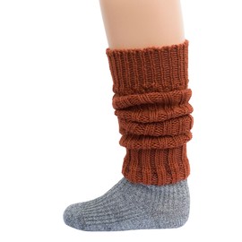 Hirsch Natur, Merino Children's Leg Warmers Chunky Knit 100% Virgin Wool (kbT), Begonia