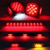 Partswcgg 12V Led Utility Trailer Lights Wiring Kit, Square Combination