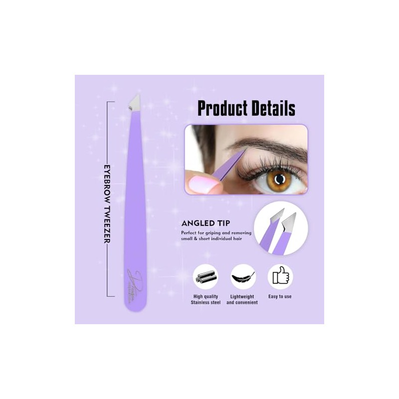 Professional 4-Piece Eyebrow Tweezers Set - Precision Hair Removal Tools