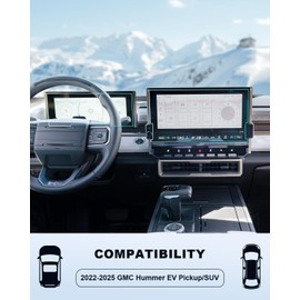 2022-2025 GMC Hummer EV Pickup/SUV Screen Protector -(2PCS) For Hummer EV Pickup&SUV (2X/3X/Edition 1) 13.4"Navi+12.3" Dash Touchscreen, 2025 Hummer EV Pickup/SUV Accessories Infortainment Nano Film