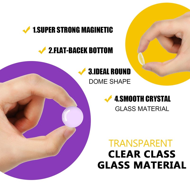 Ceramic Magnets for Craft Fridge Refrigerator Magnets with Transparent Glass