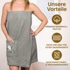 Lashuma Sauna Towel Women's Terry Cloth Sauna Kilt Stone Grey