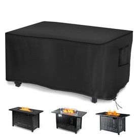 Saking Fire Pit Cover, 44 Inch Fire Table Cover Rectangular with Corner Protectors, Waterproof Windproof Anti-UV Heavy Duty for Patio Furniture Gas Fire Pit -44 x 32 x 23 inch