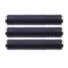 Keple Audio-Adapter, 6,35 mm Buchse auf Buchse, 6,35 mm Klinke auf 6,35 mm Stereo und Mono, Verlängerungskabel für Kopfhörer, Konverter, vergoldet (3 Stück)