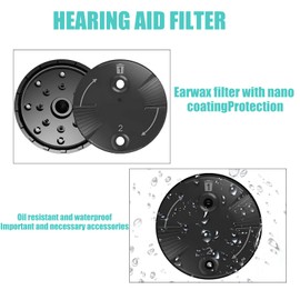 Hearing Aid Filters, 2 Pcs Cerushield Disk Wax Guards for Phonak Hearing Aids, Professional Cerumen Filter Baffle, Ear Wax Guard for Hearing Aid Accessories