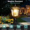 Solar Post Lights, 3000K Dusk to Dawn Solar Lamp Post