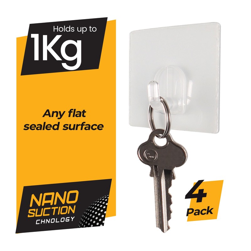 i-hook Mini (4 Pack) – Nano Suction Technology, Reusable &
