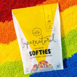 Rainbow Softies Natural Sprinkles by Supernatural, Made in USA, No Artificial Dyes, Soy Free, Gluten Free, Corn Free, Vegan, 1lb